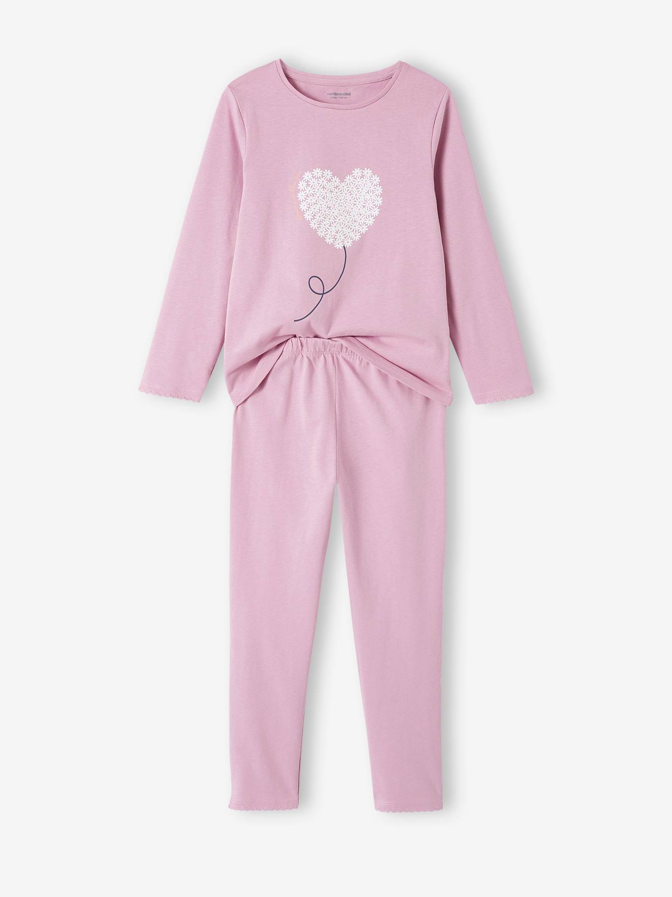 Lot de 2 pyjamas marguerites fille lilas