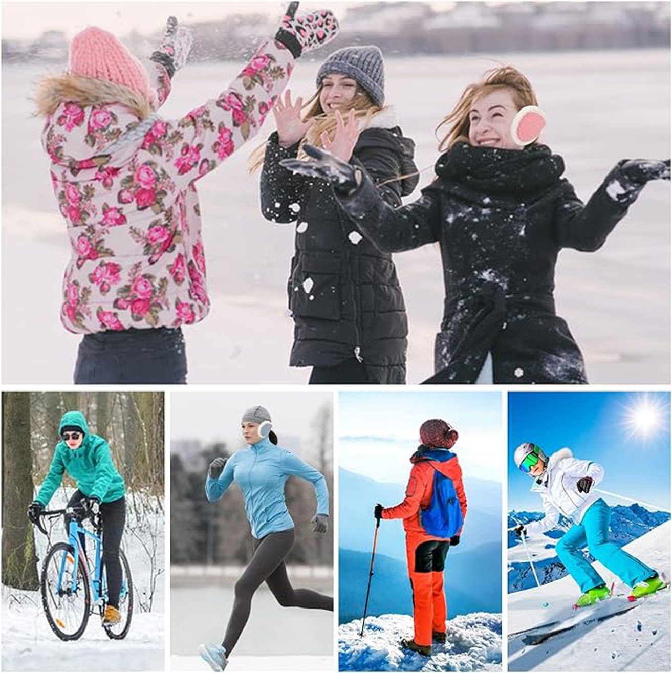 HOHEA H Ohrenwärmer Ohrenwärmer,Tragbare Ohrenschützer,ohrenwärmer mädchen kinder (1-St) Outdoor-Ohrenschützer,Winddichte Ohrenschützer