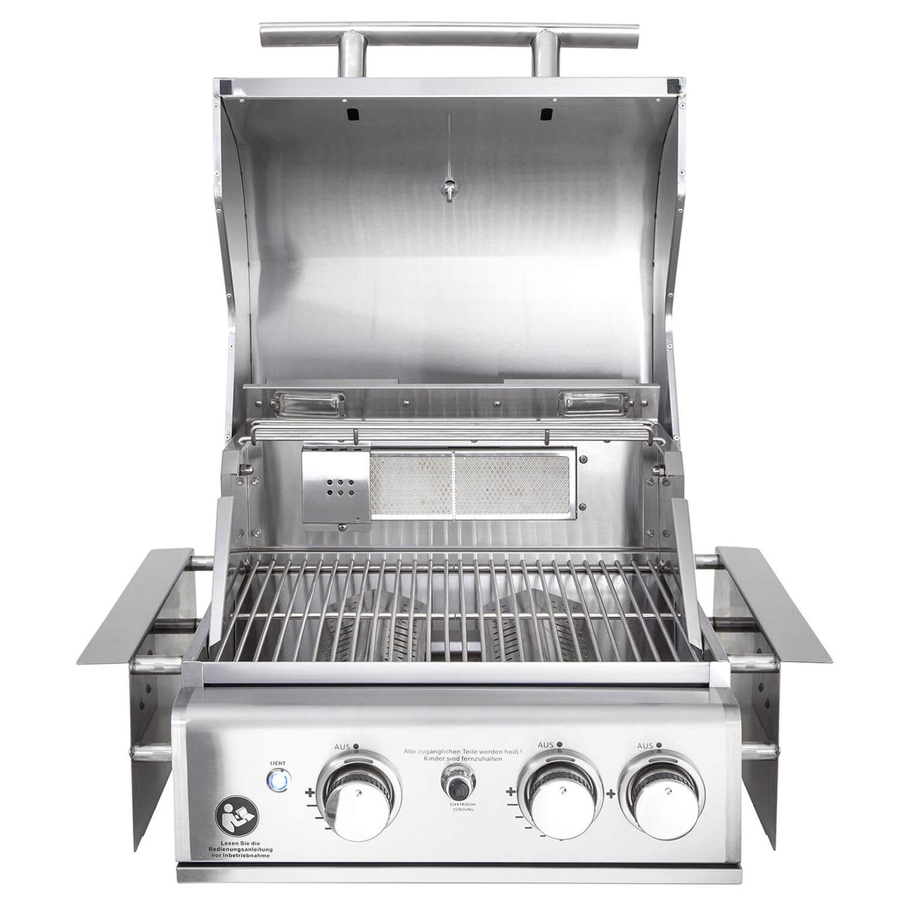 Allgrill TOP-Line CHEF S - BUILT-IN Variante - Edelstahl, 2 Brenner, Backburner und Air-System