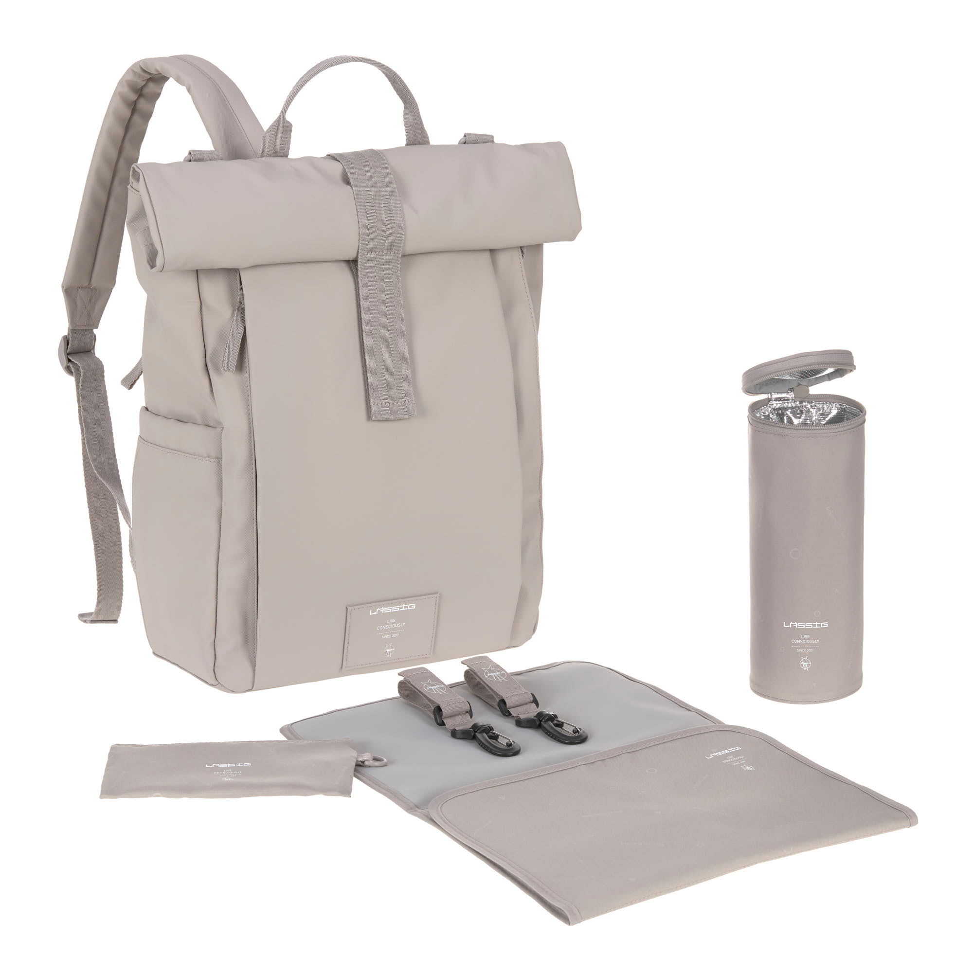 Wickelrucksack - Rolltop Up Backpack, Taupe (Limited Edition)