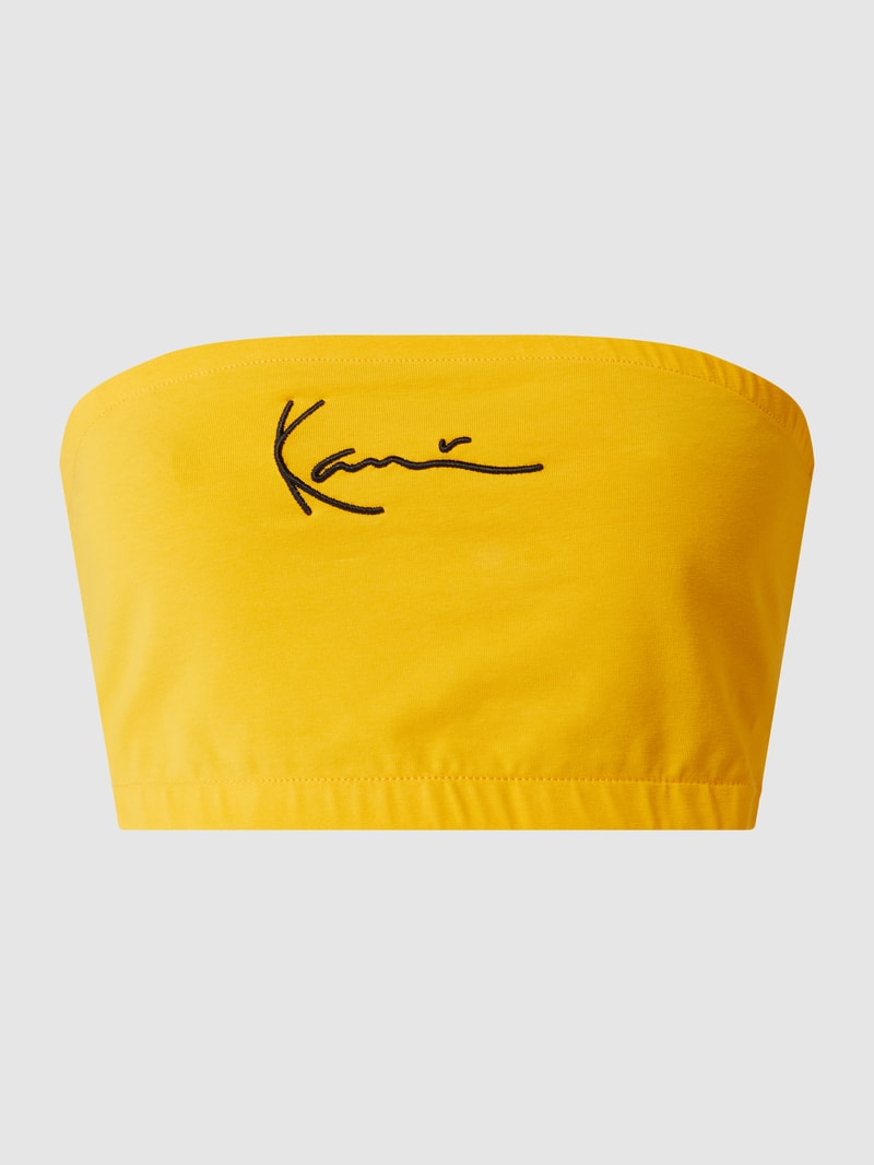 Bandeau-Top mit Logo  in gelb