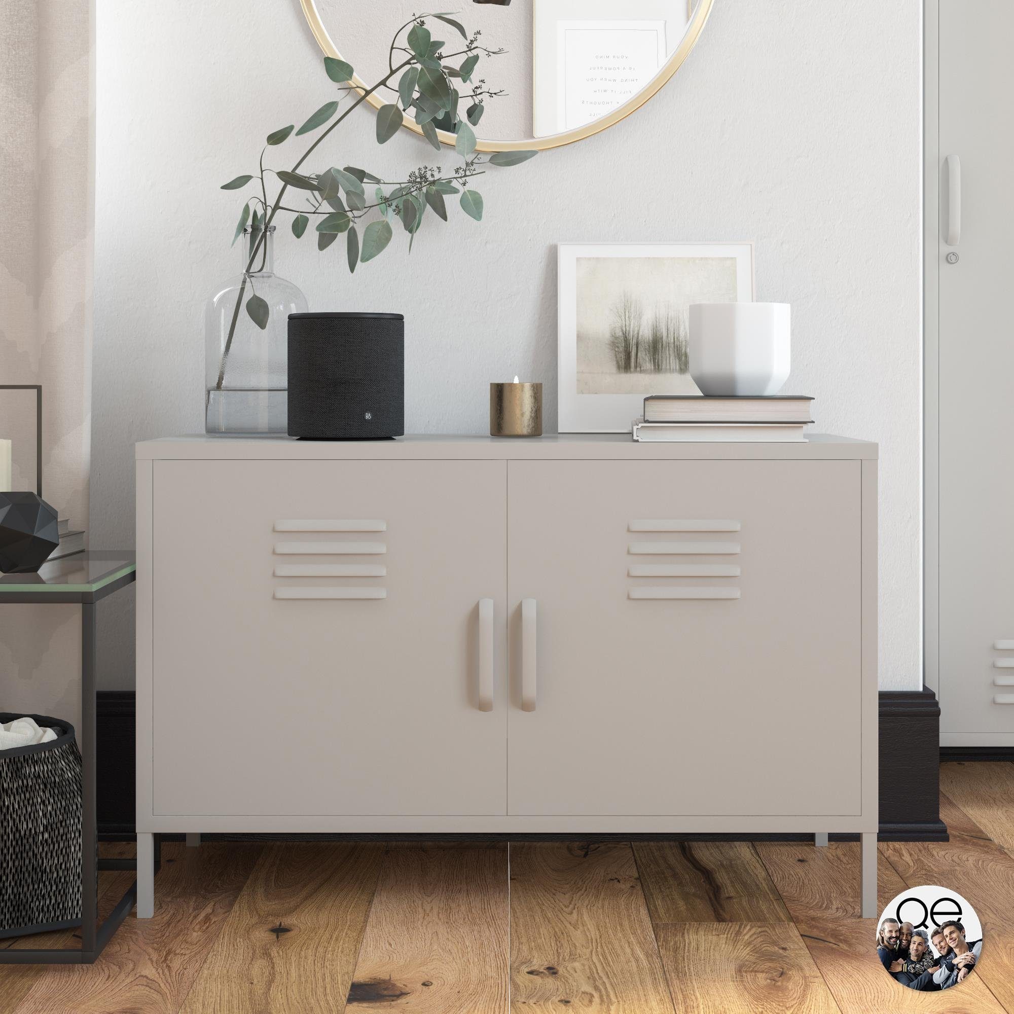 loft24 Sideboard Bradford, Anrichte, Spint Schrank, 2 Türen, Metall, Retro Look, Breite 100 cm