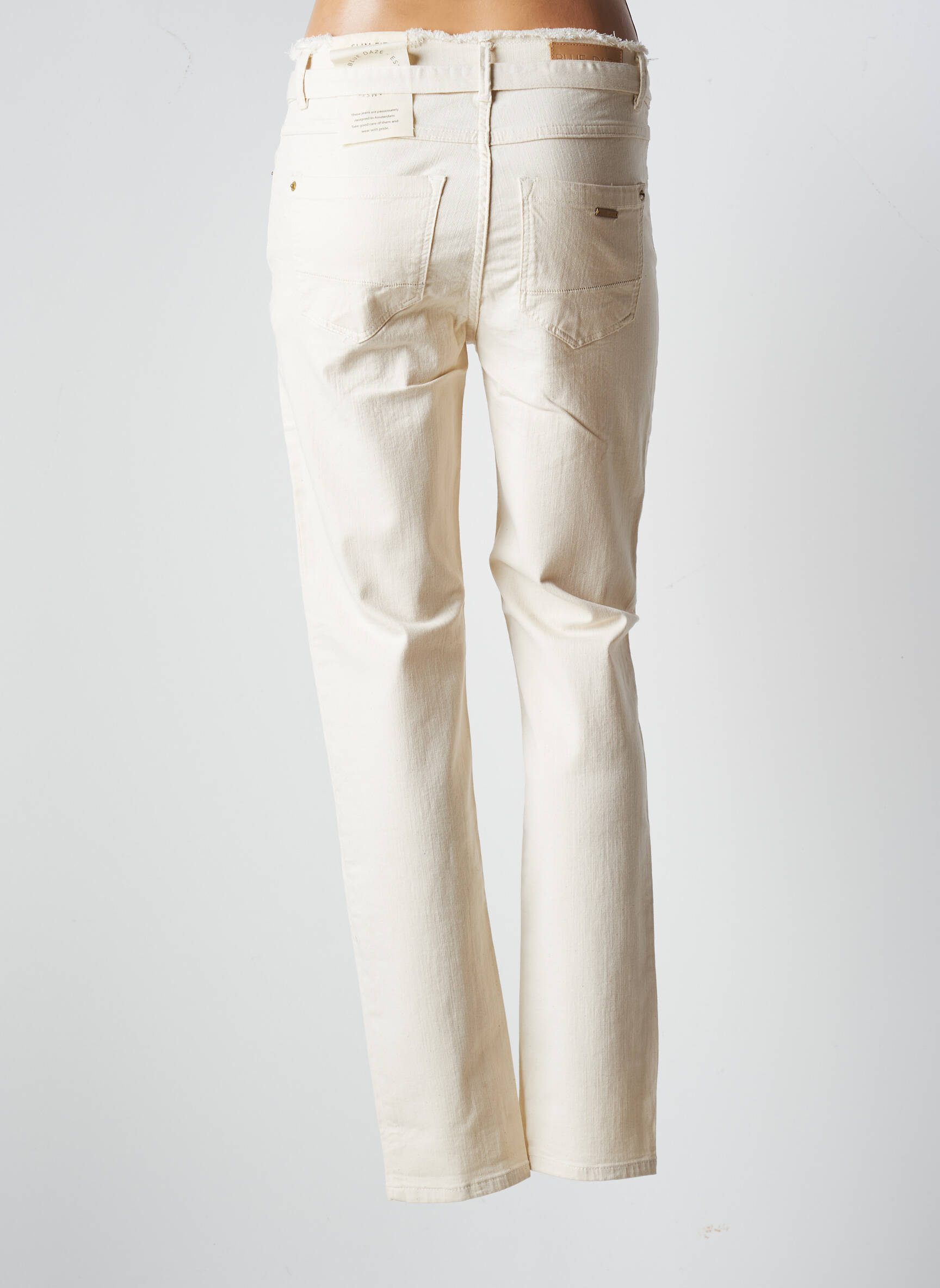 Blue Daze Jeans Coupe Slim Femme couleur beige