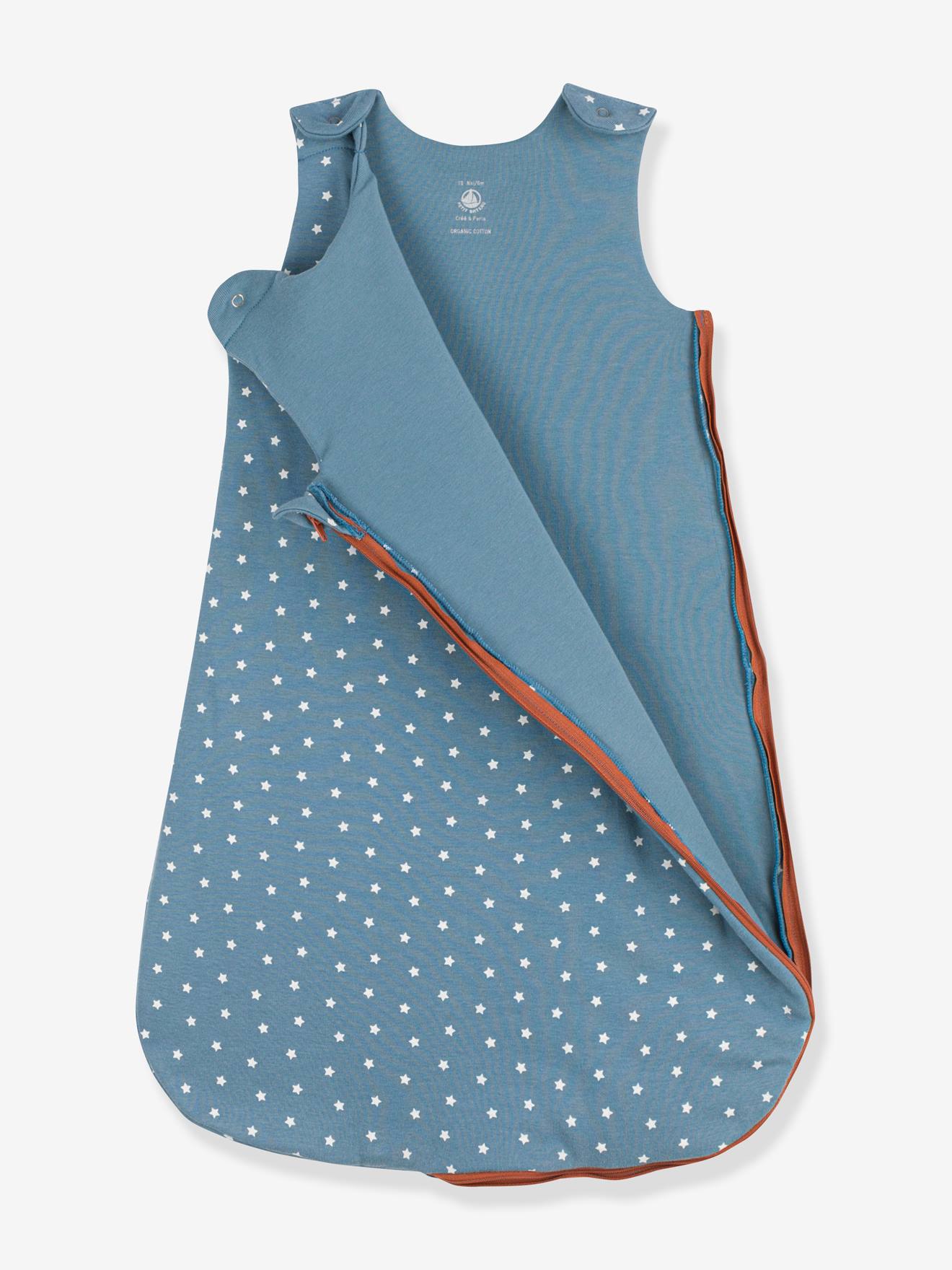 Gigoteuse sans manches en coton bio PETIT BATEAU bleu