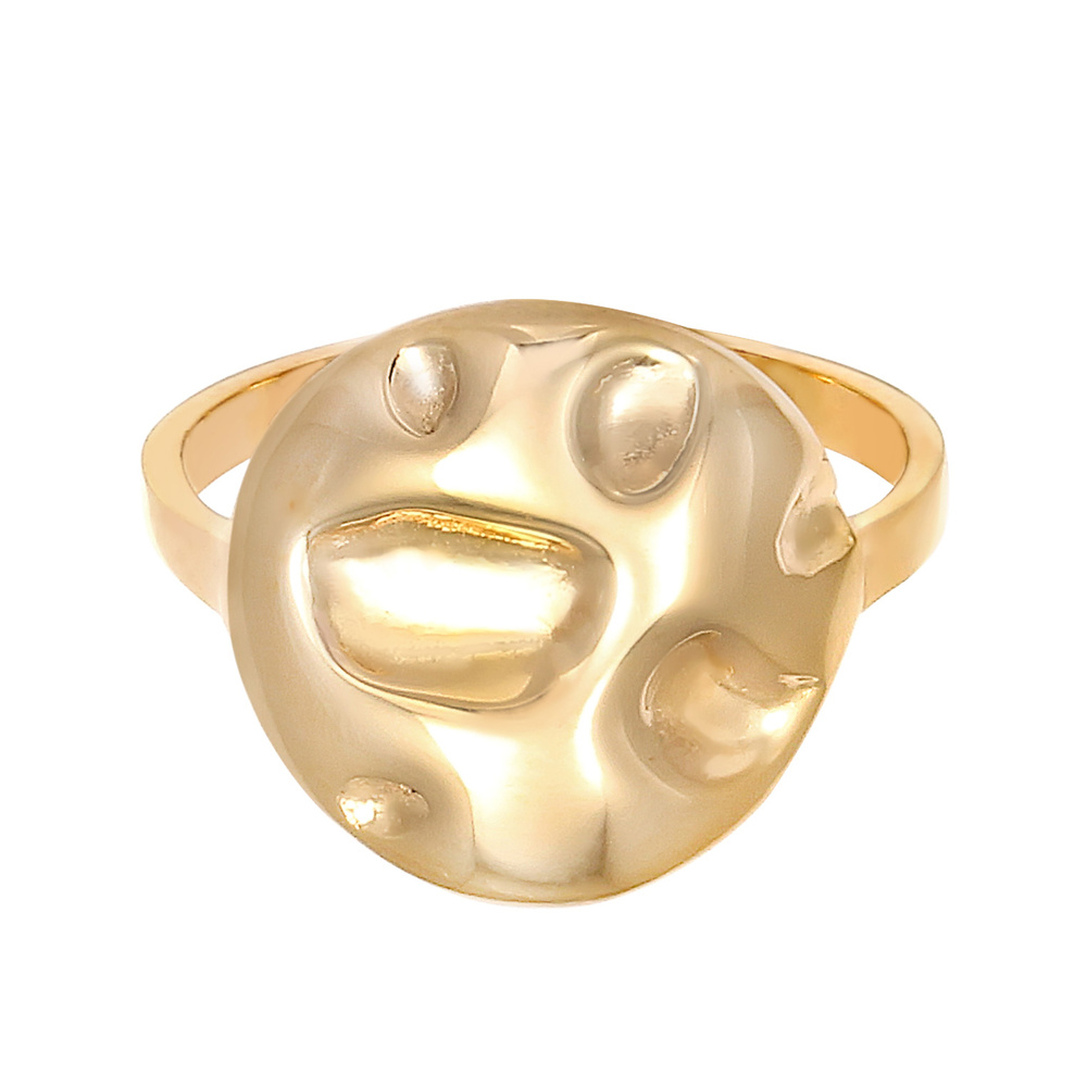 Elli Elli Bague Plättchen Coin Rund Struktur Geo 925 Silber Bague