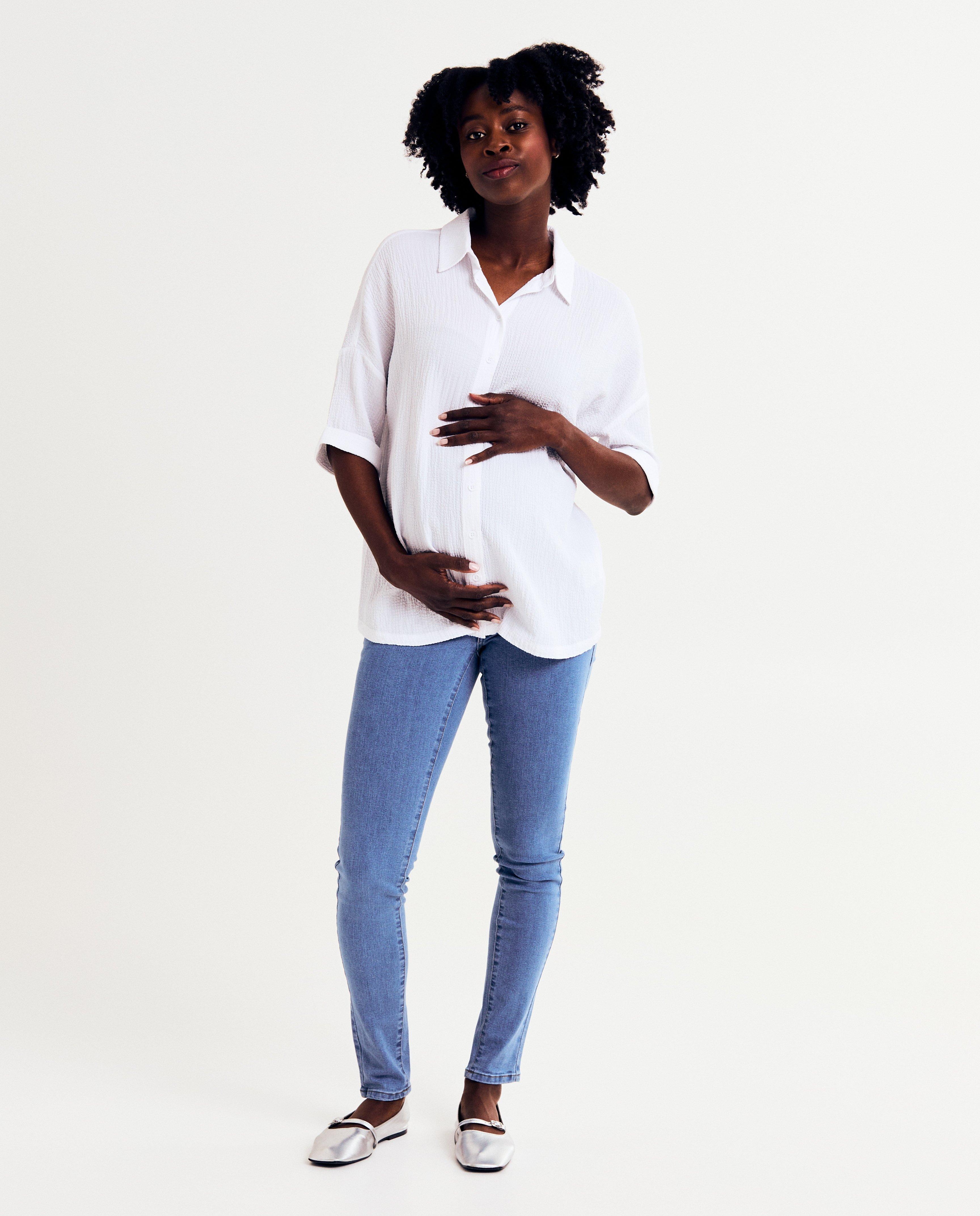 Atelier Maman Blue kismama farmer, skinny szabású, kék