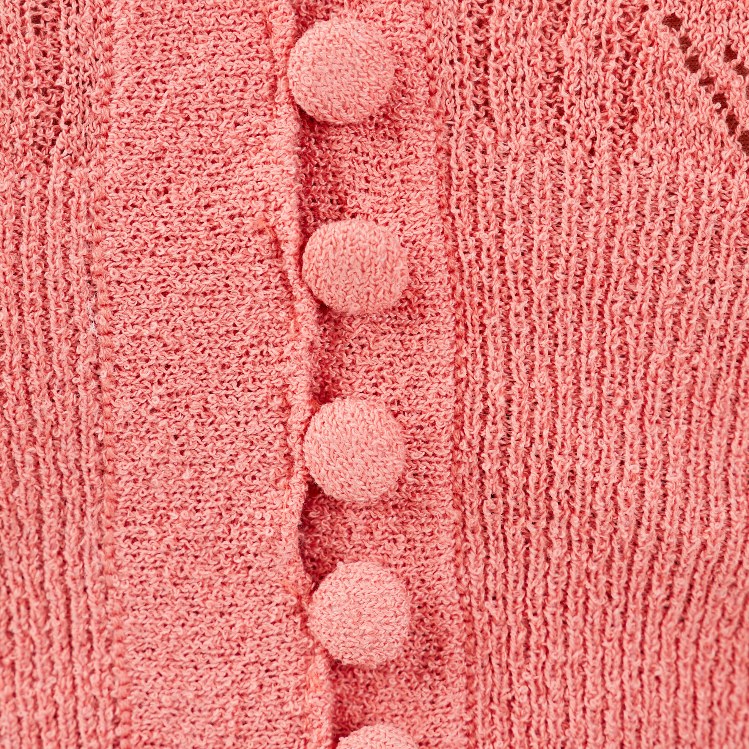 Gilet court boutonné rose saumon femme | Cache Cache