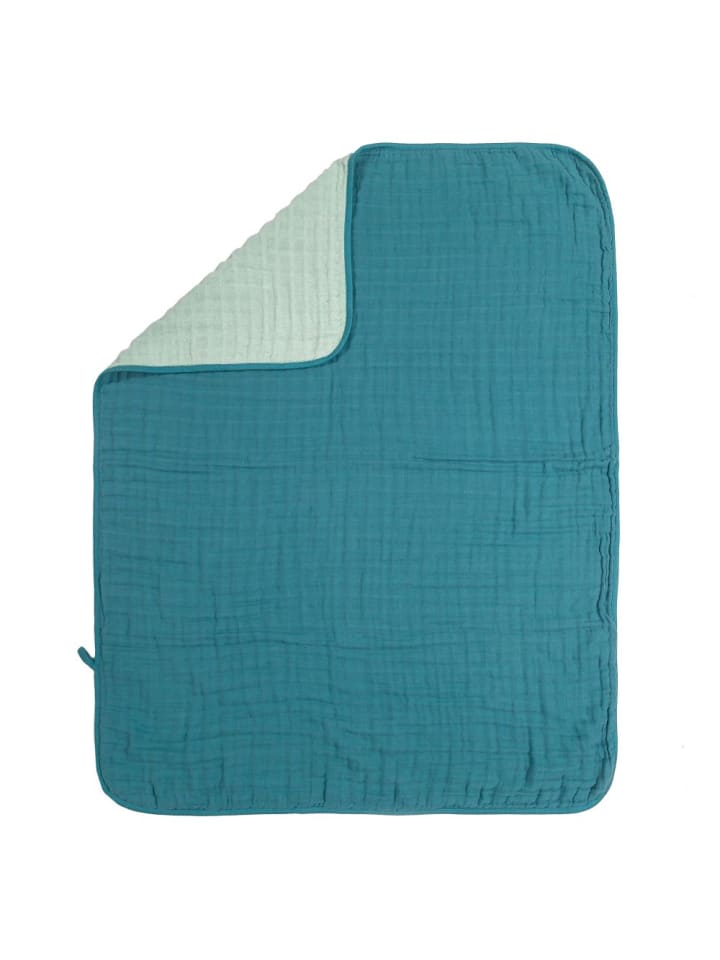 Makian Wende-Kuscheldecke / Babydecke Mull in gruen,blau günstig kaufen onesize