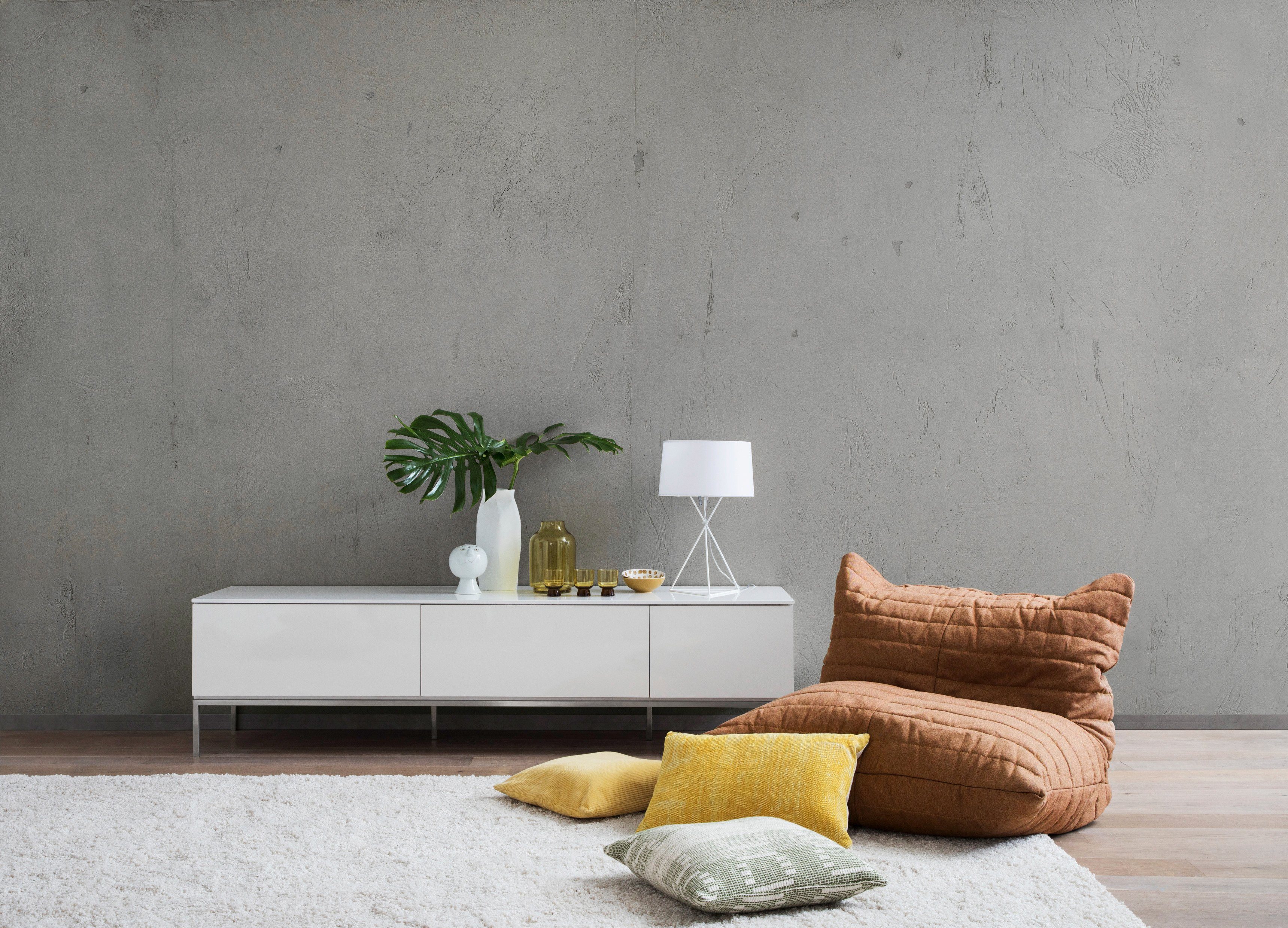 SCHÖNER WOHNEN FARBE Spachtelmasse TRENDSTRUKTUR Sichtbeton-Optik Effektspachtel, 16 kg, grau, lösemittelfreie Spachtelmasse für die Effektspachtelung