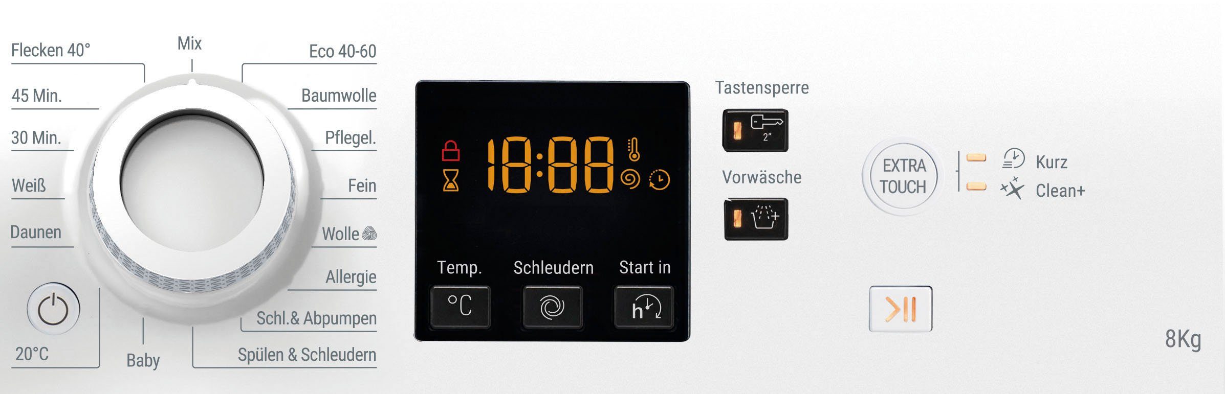 BAUKNECHT Waschmaschine BPW 814 A, 8 kg, 1400 U/min