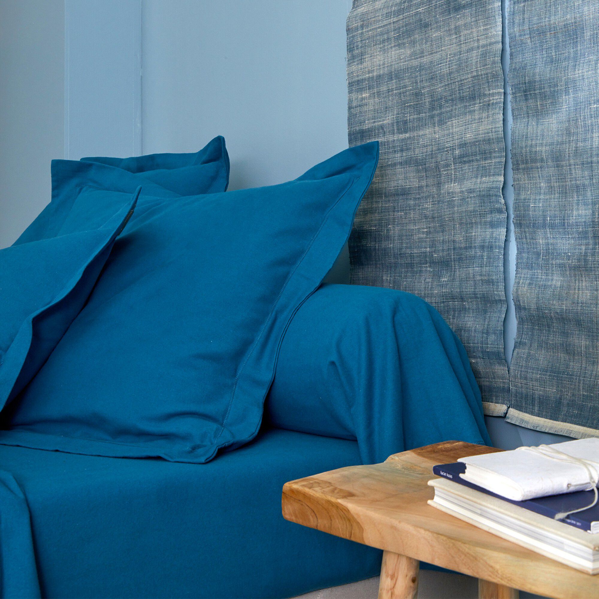 Linge de lit uni flanelle