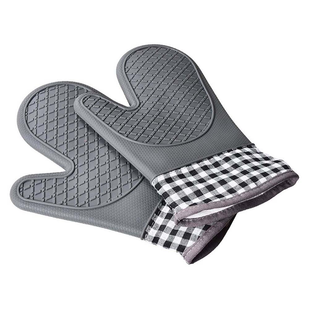 DRSEON Topfhandschuhe Ofenhandschuhe hitzebeständig rutschfeste Silikon, (2-tlg)