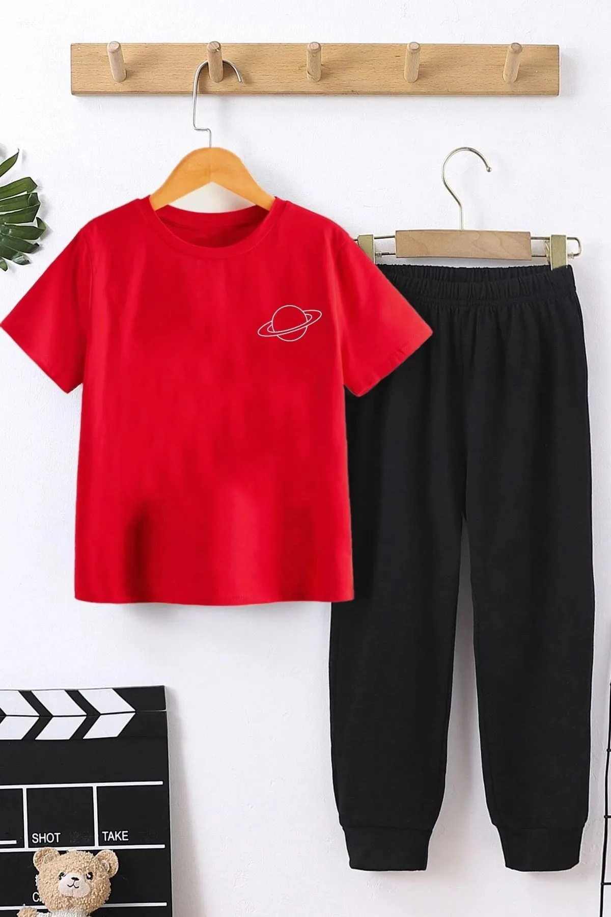 uyguntarz  Saturn Bottom – Top-Trainingsanzug-Set für Kinder