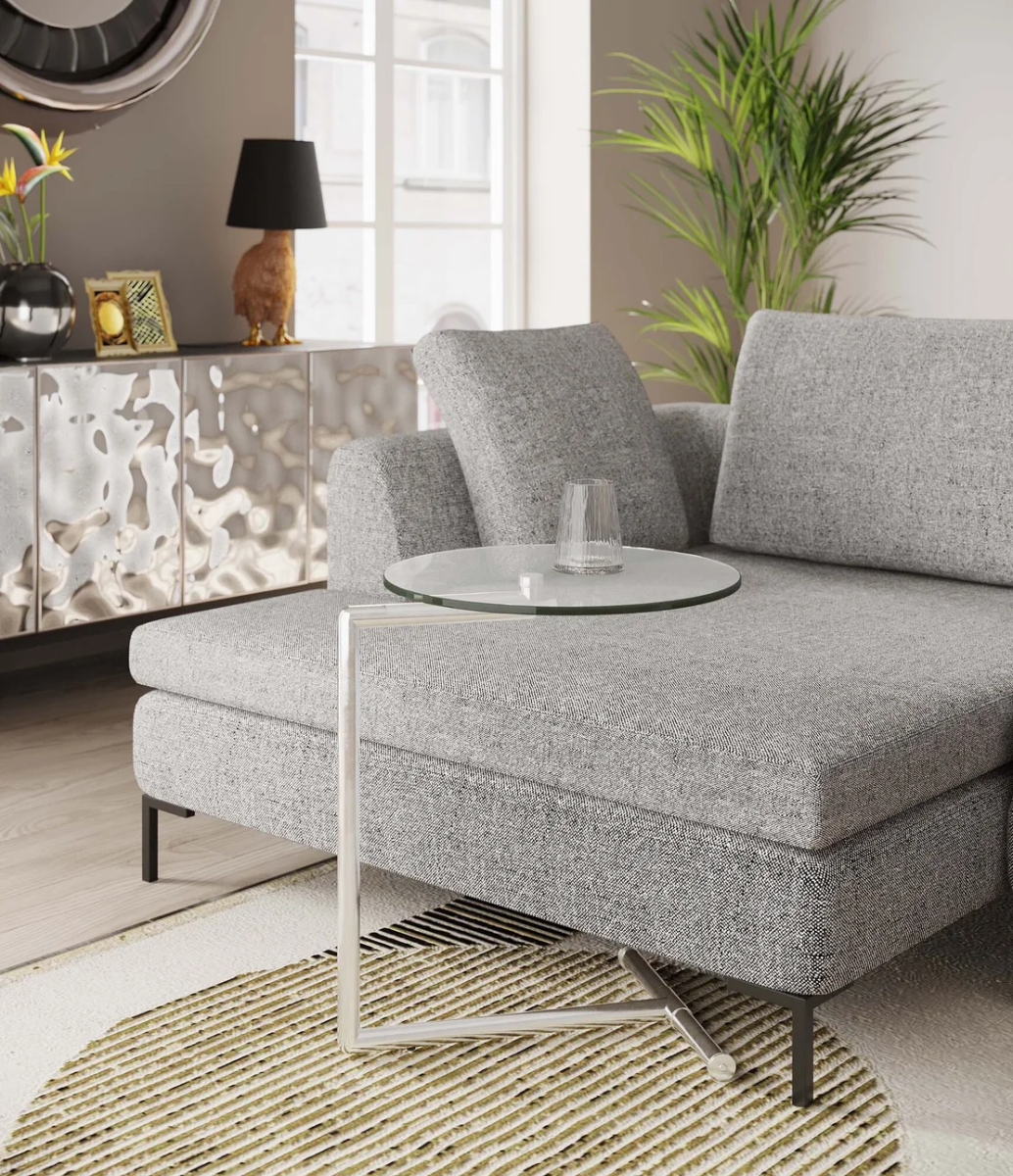 KARE Beistelltisch Easy Living Klarglas Ø46cm
