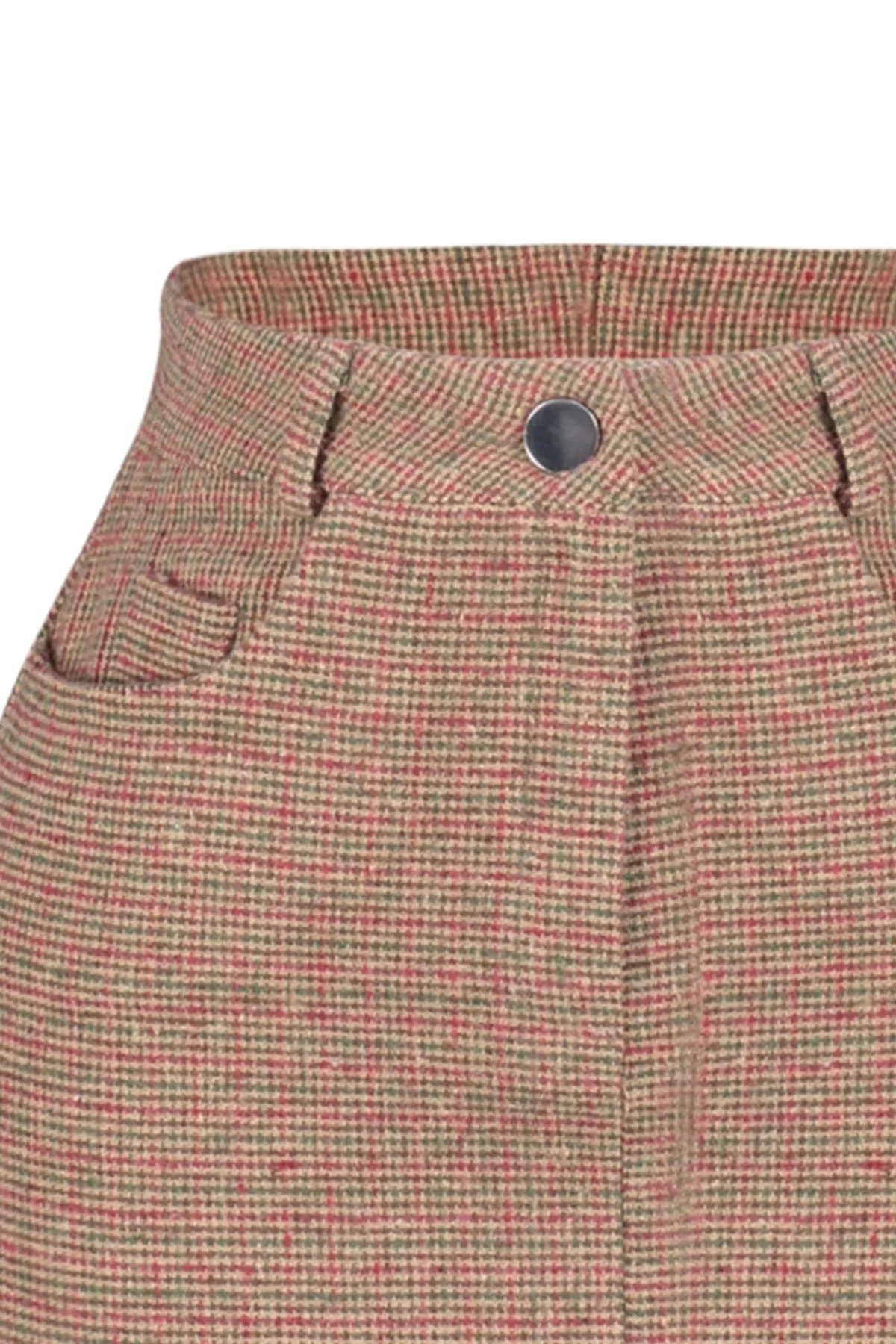 Trendyol Collection  Brauner Premium-Mini-Webrock mit hochwertigem Stempelmuster TWOAW24ET00219