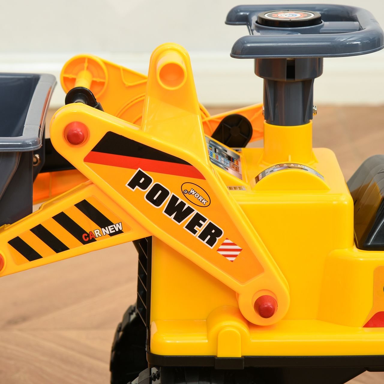 HOMCOM Sitzbagger für Kinder Kinderbagger Rutsch Auto für Kinder 2-3 Jahre