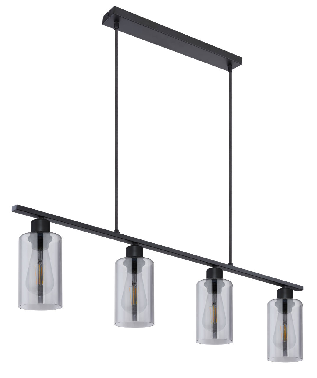 Globo Lighting - HADERA - Hängeleuchte Metall schwarz matt, 4x E27