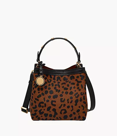 Fossil Small Bucket Crossbody Jessie Kalbsfell