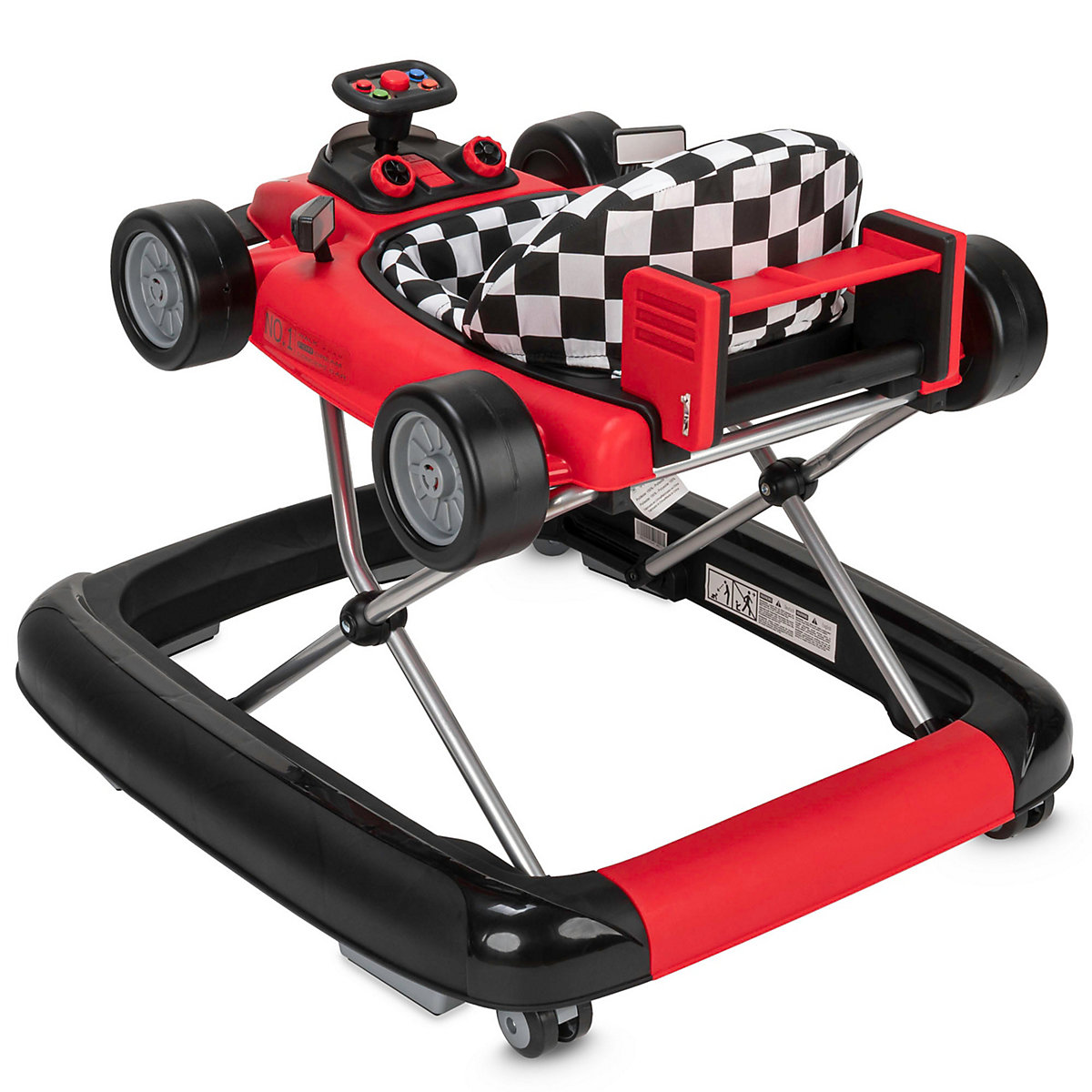 Lauflernhilfe Lauflernwagen Gehfrei mit Sound 2 in1  LITTLE SPEEDSTER 70 x 62 x 40 cm