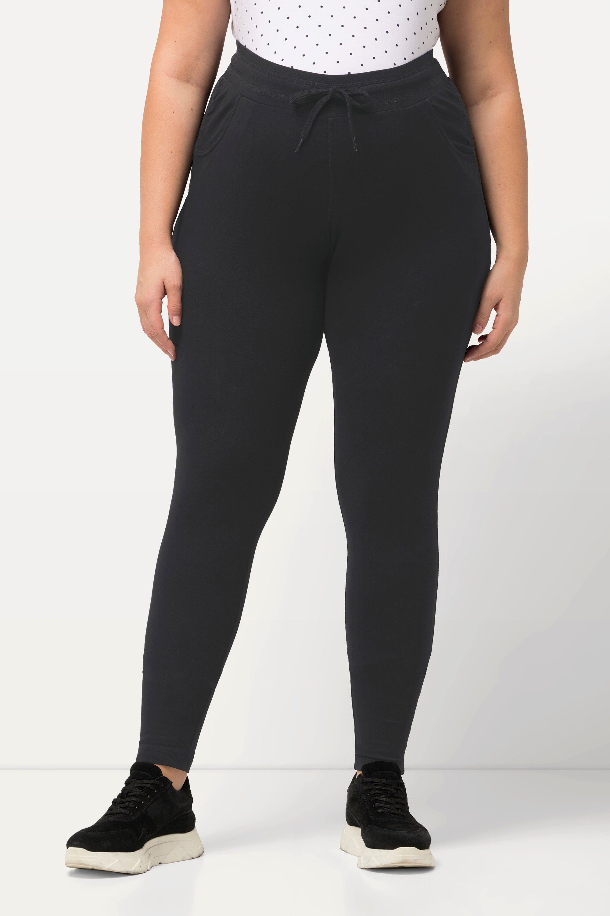 Ulla Popken Stretch-Umstandshose Bellieva-Jersey Leggings Komfortbund Biobaumwolle