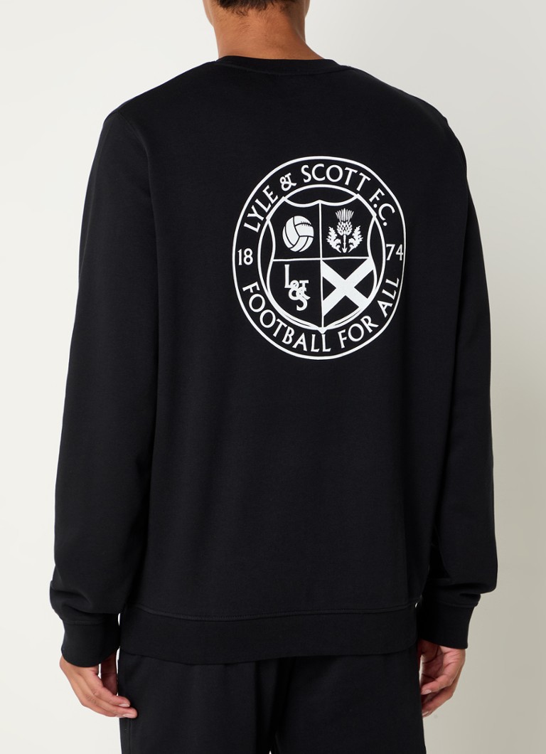 Lyle & Scott genser med logo og trykk på ryggen