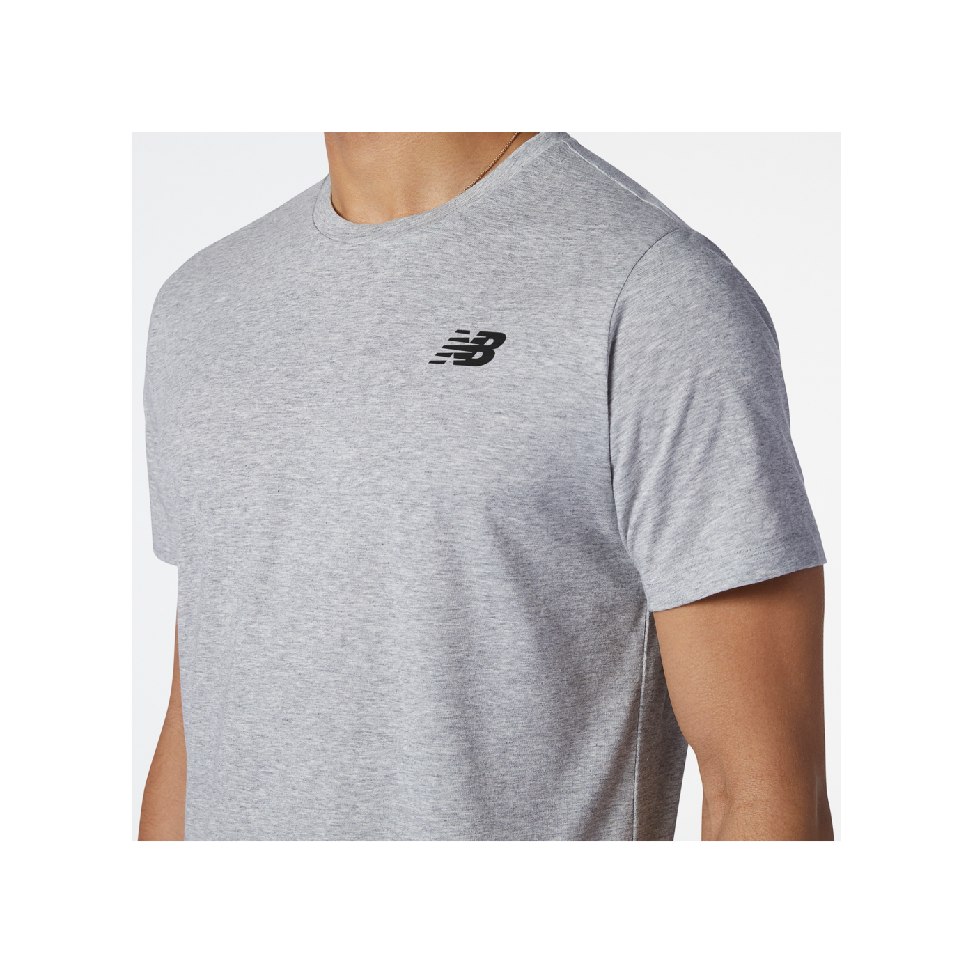 New Balance Heathertech T-Shirt Running Grau FAG