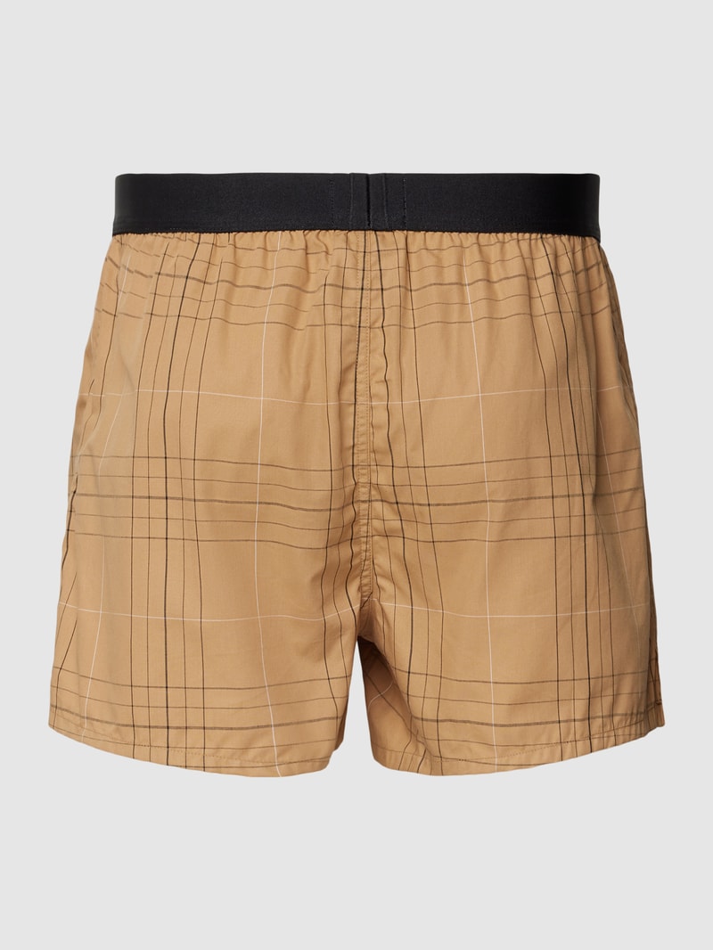 Boxershorts mit Tartan-Karo im 2er-Pack in camel