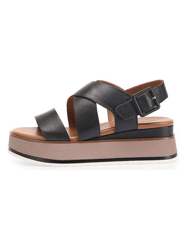 INUOVO Leder-Sandalen in Schwarz günstig kaufen