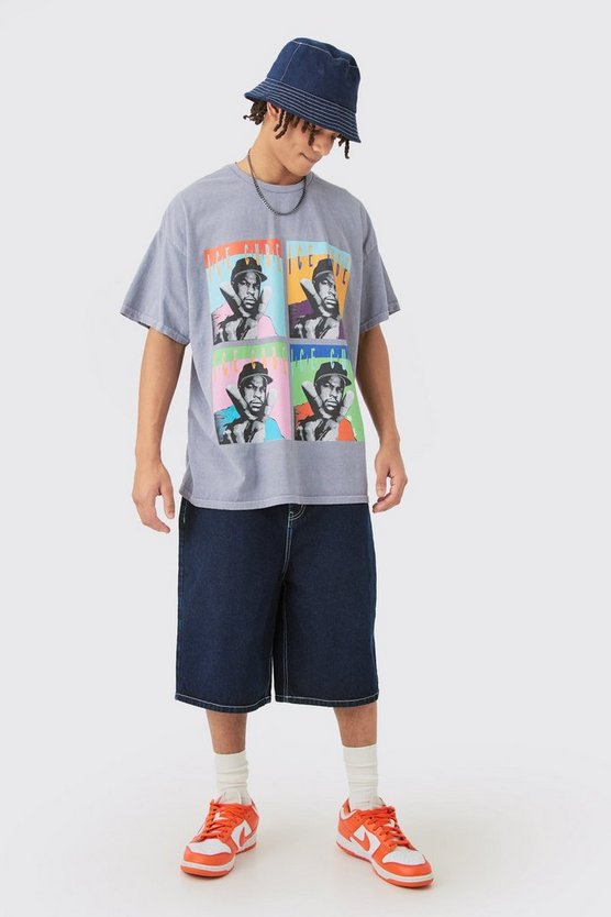 Oversize T-Shirt mit lizenziertem Ice Cube Print