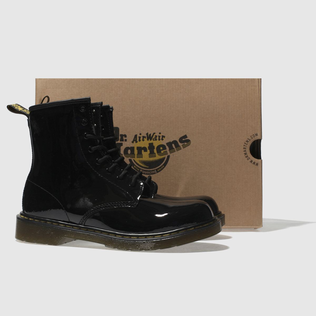 Dr Martens svarta 1460 flickstövlar för ungdomar