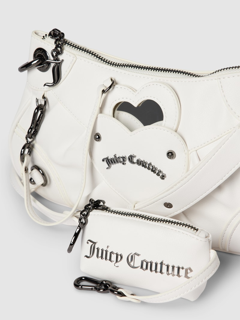 Bowling Bag mit Label-Detail Modell 'LOVE' in weiß