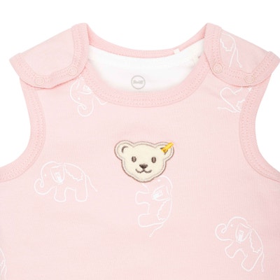 Set Strampler + T-Shirt langarm GOTS, rosa