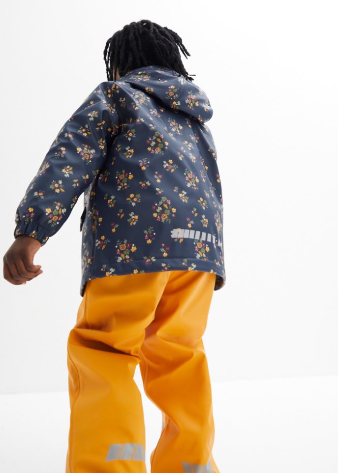 Kinder Thermo Regenjacke mit Blumenprint