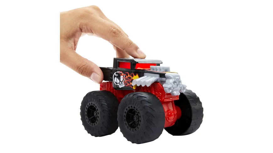 Hot Wheels Monster Trucks Roarin’ Wreckers Trucks mit Licht- und Geräuscheffekten, 1 Stück, sortiert