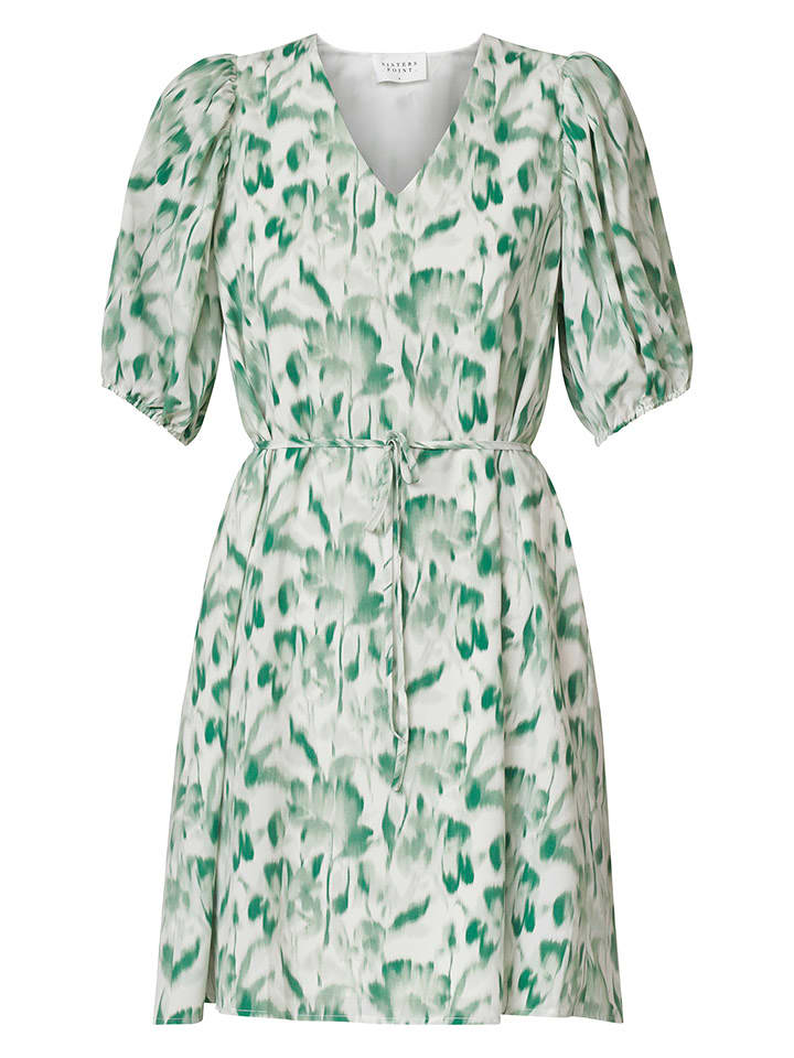 SisterS point Kleid in Grün/ Weiß günstig kaufen