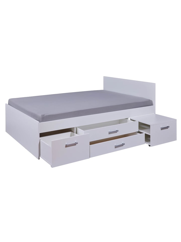 ebuy24 Bett Ranya Weiß 206 x 145 cm günstig kaufen onesize