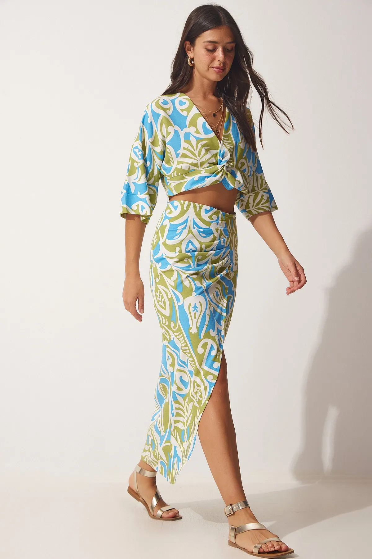 Happiness İstanbul  Zweiteiler - Blau - Regular Fit