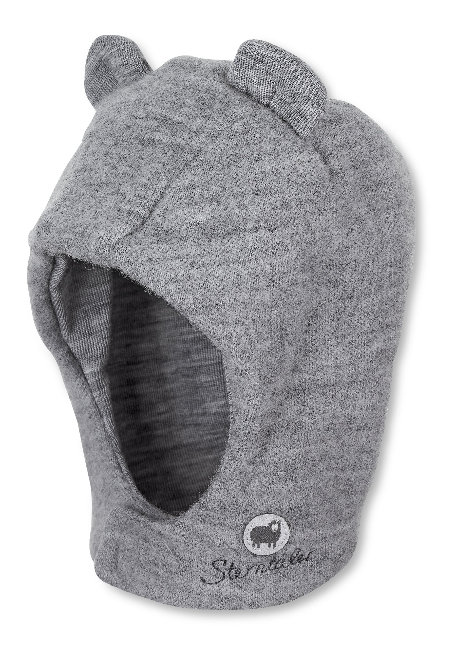 Schalmütze aus Wolle (Merino) mit 3D Ohren