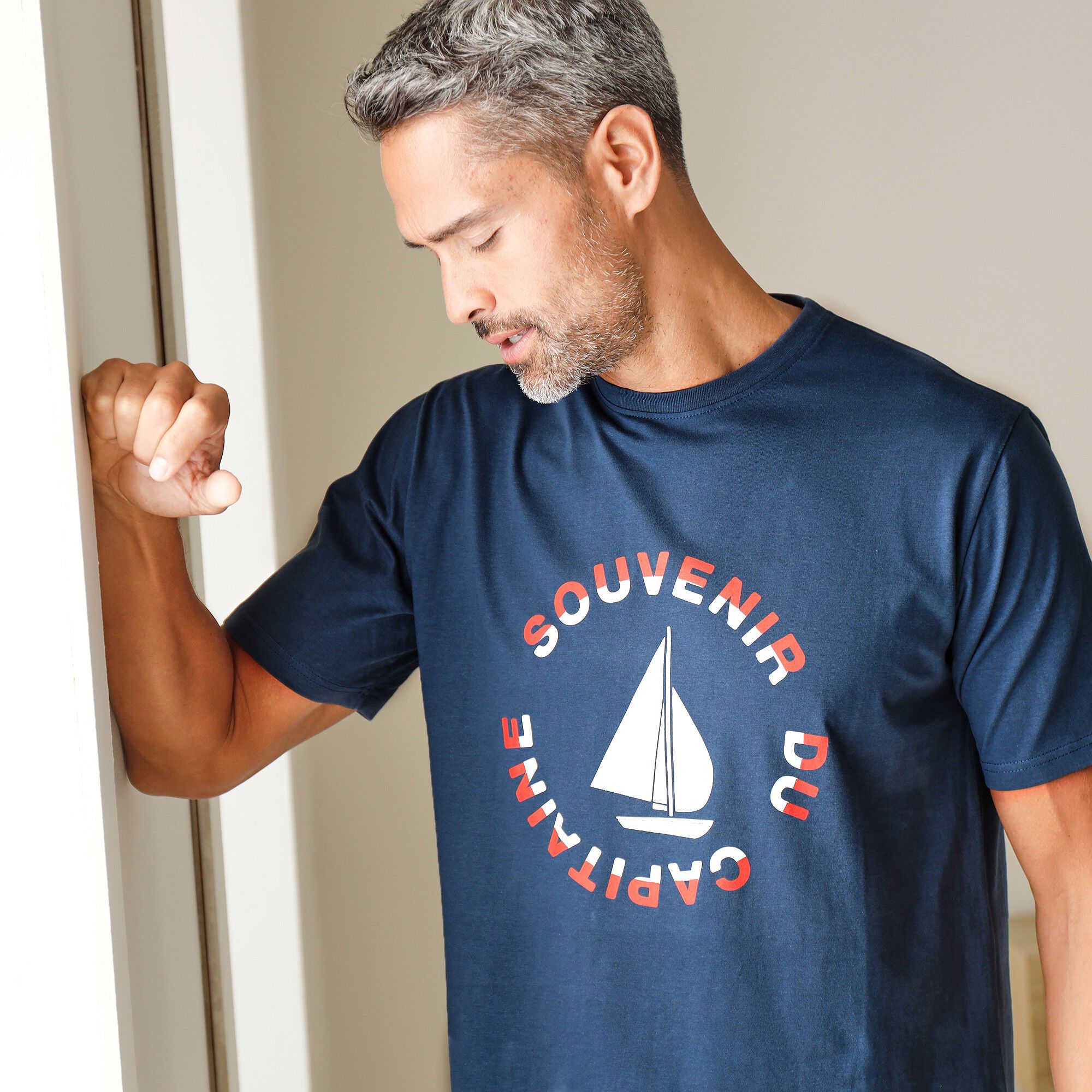 T-shirt de pyjama manches courtes motif bateau