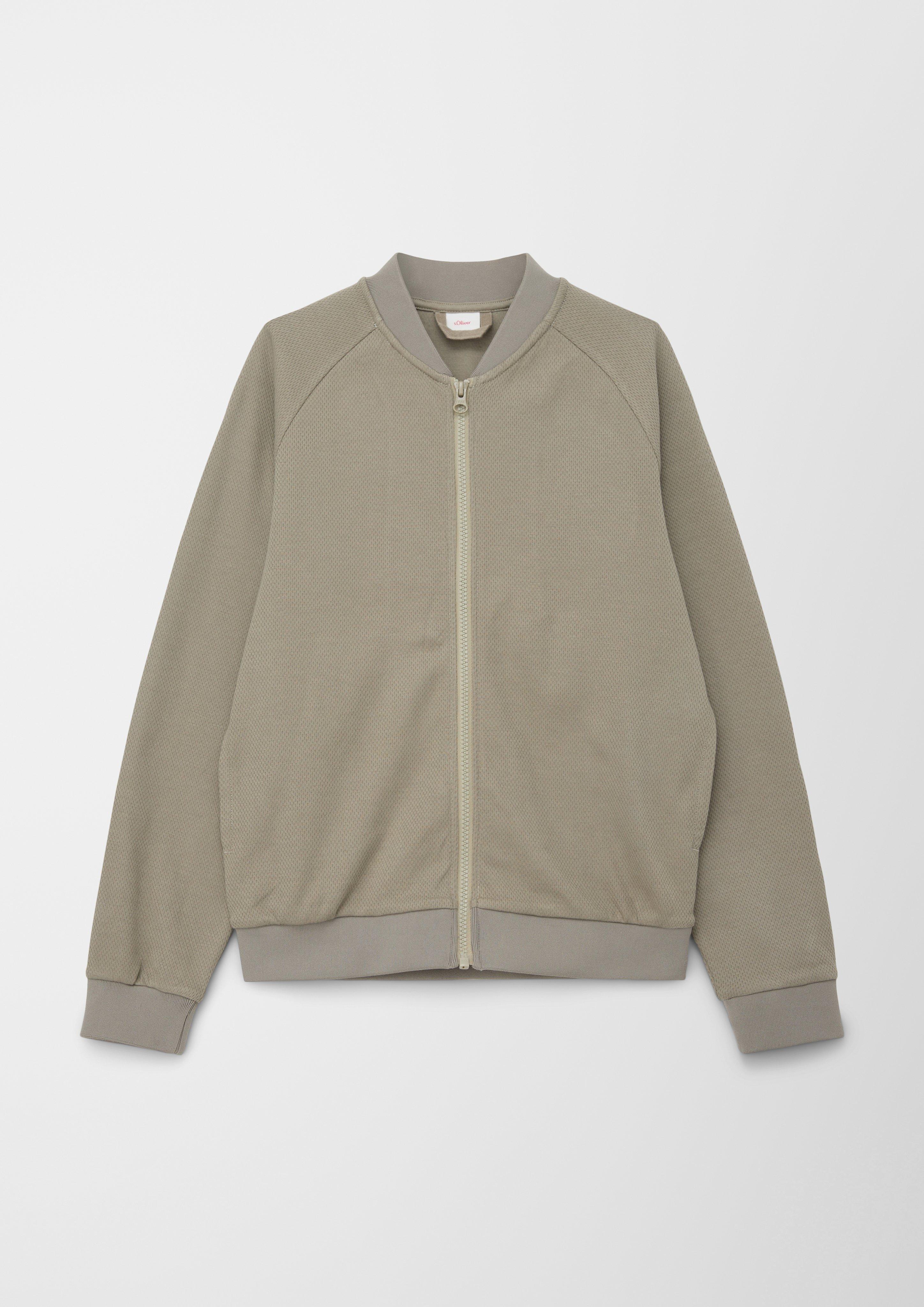 Sweatshirtjacke in Blouson-Optik  2130503-8348