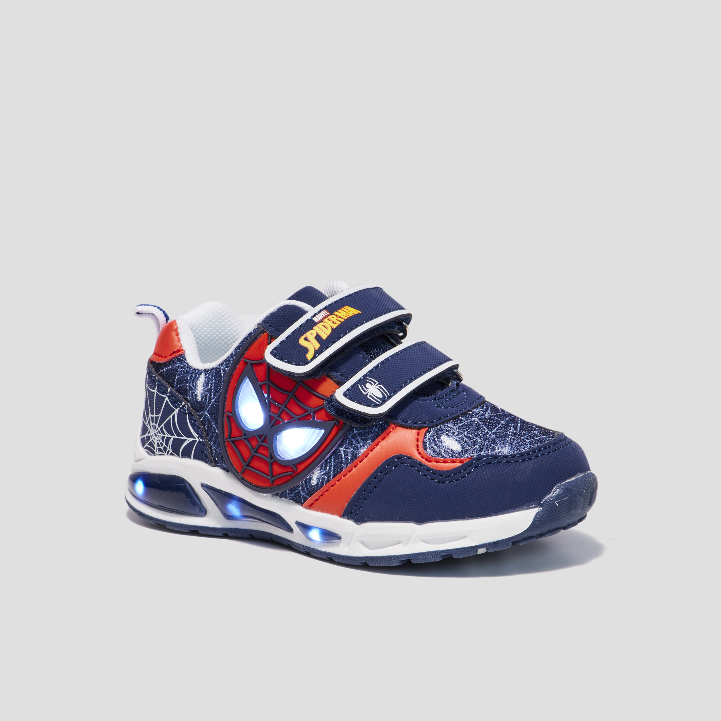 Baskets running lumineuses Spider-Man bleu marine garçon | La Halle