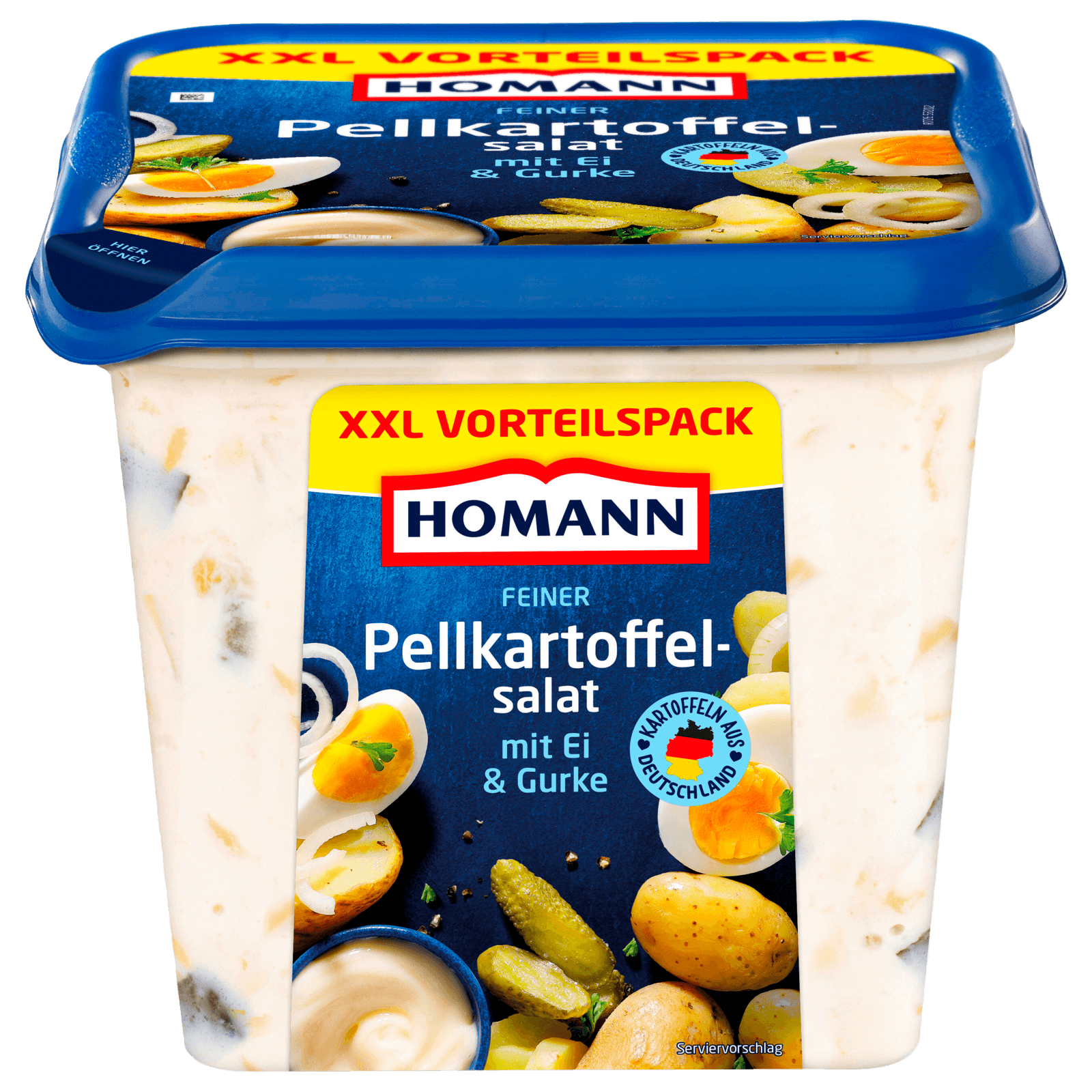 Homann Pellkartoffel-Salat mit Ei & Gurke 1kg
