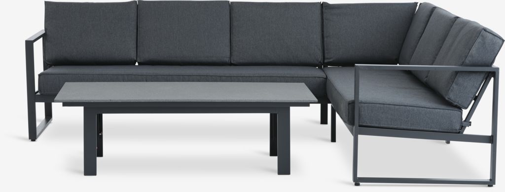 VONGE Zestaw wypoczynkowy VONGE 6 miejsc w kolorze czarnym