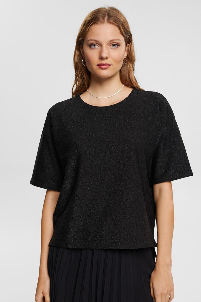 Oversize-T-Shirt mit Glitzereffekt