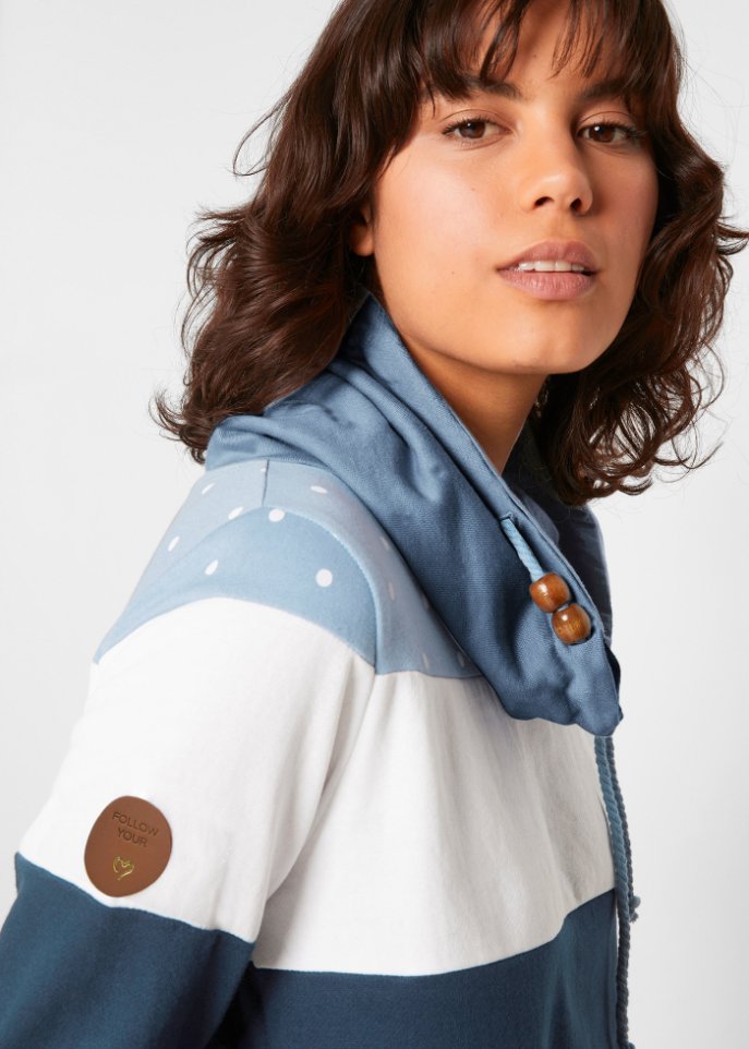 Sweatkleid mit großem Kragen