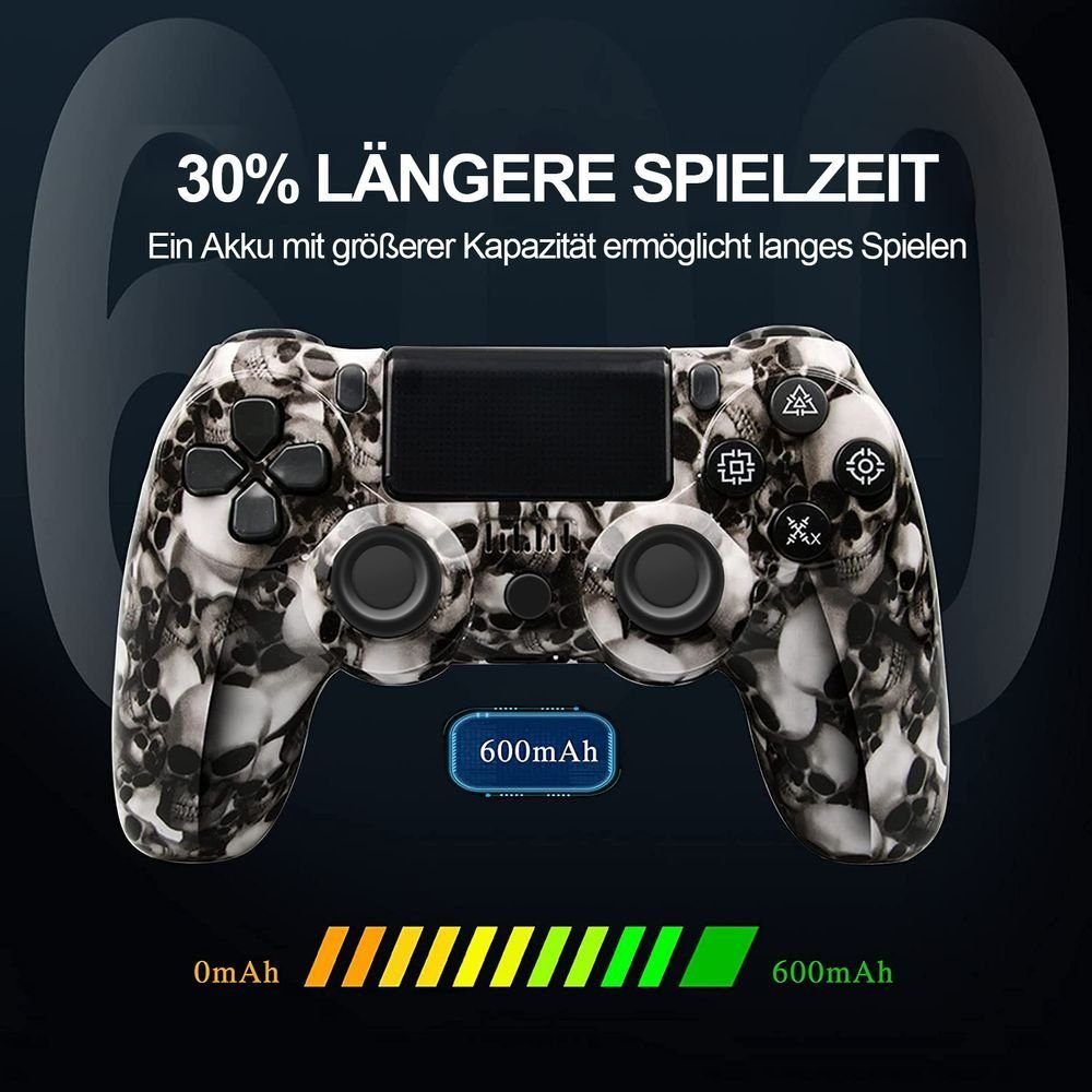 KINSI Gamepad, Game Controller, Wireless, Bluetooth, für PS4 PlayStation 4-Controller