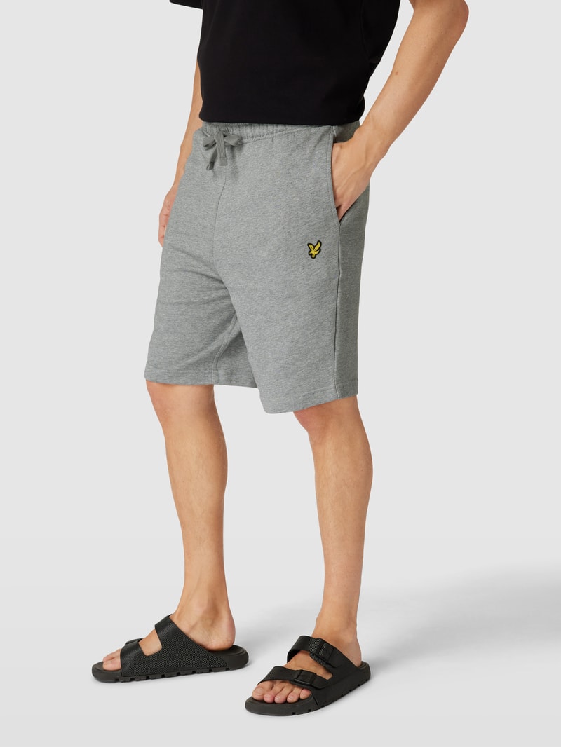 Sweatshorts mit Tunnelzug in mittelgrau meliert