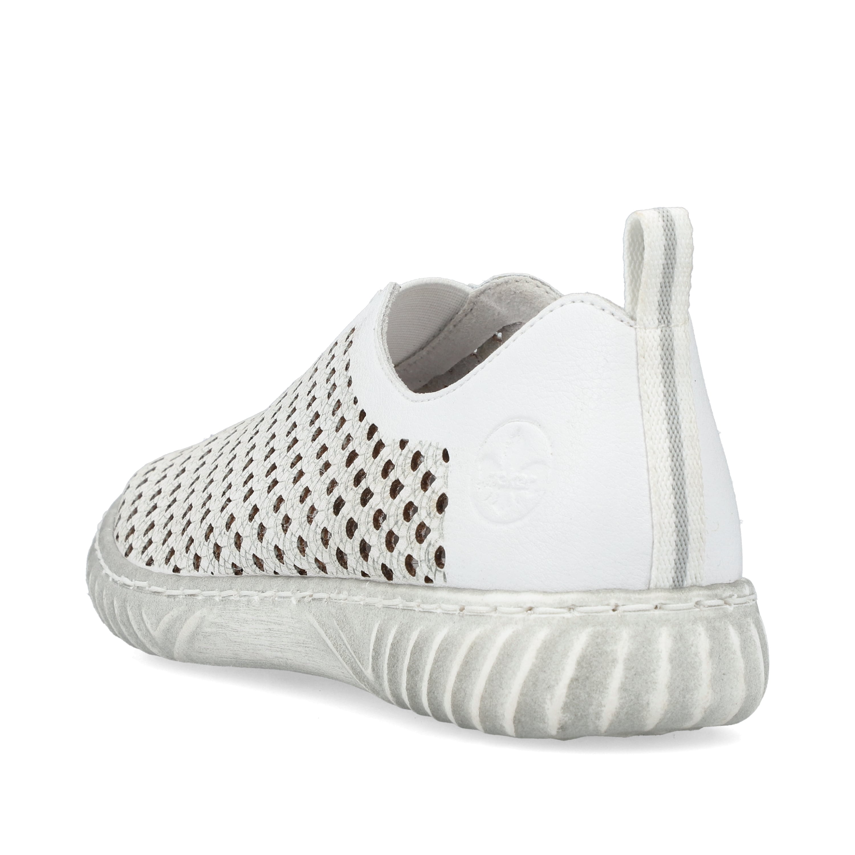 Rieker Damen Slipper grauweiß