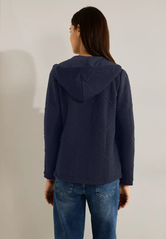 CECIL Struktur Kapuzen Sweatjacke