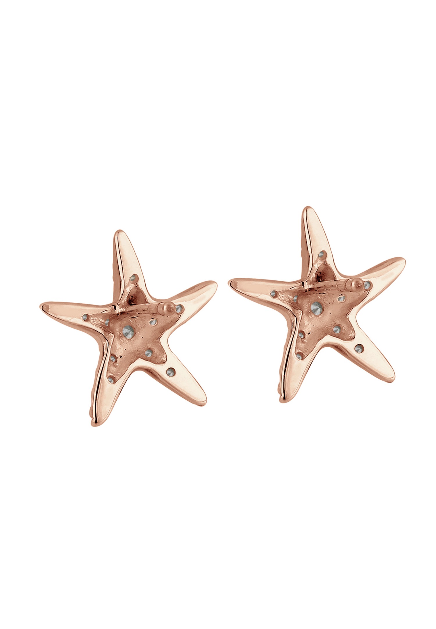 Orecchini a lobo da donna Elli a forma di stella marina con cristalli in argento sterling 925